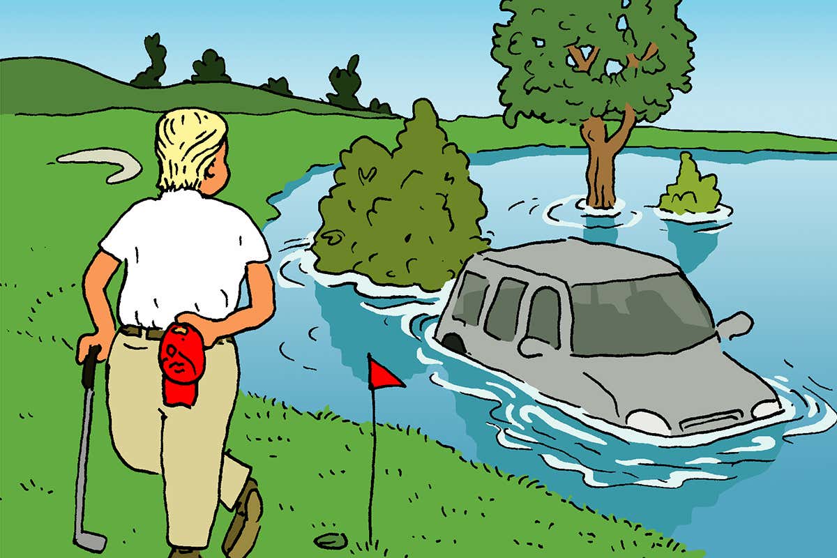 flooded golf course cartoon