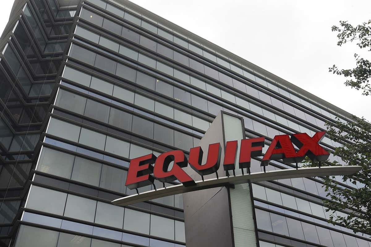 Equifax building and logo