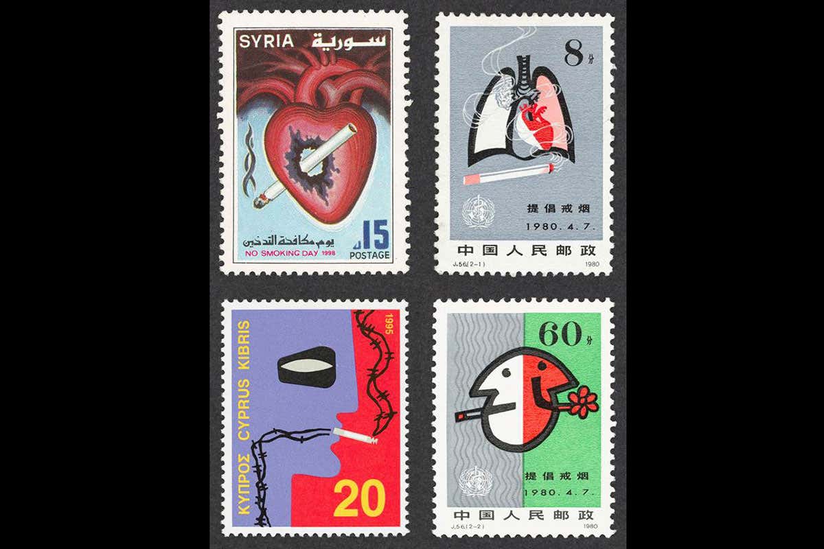 Anti-smoking stamps
