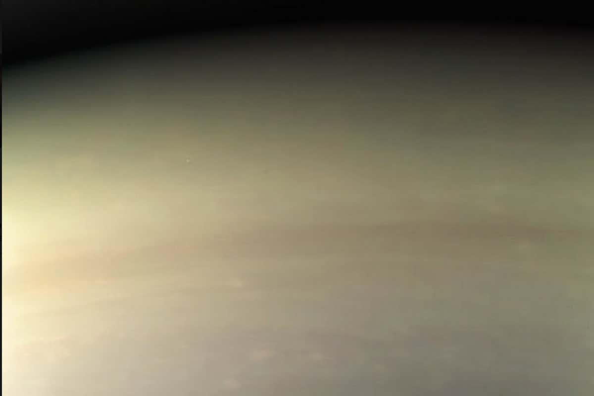 The last picture Cassini transmitted
