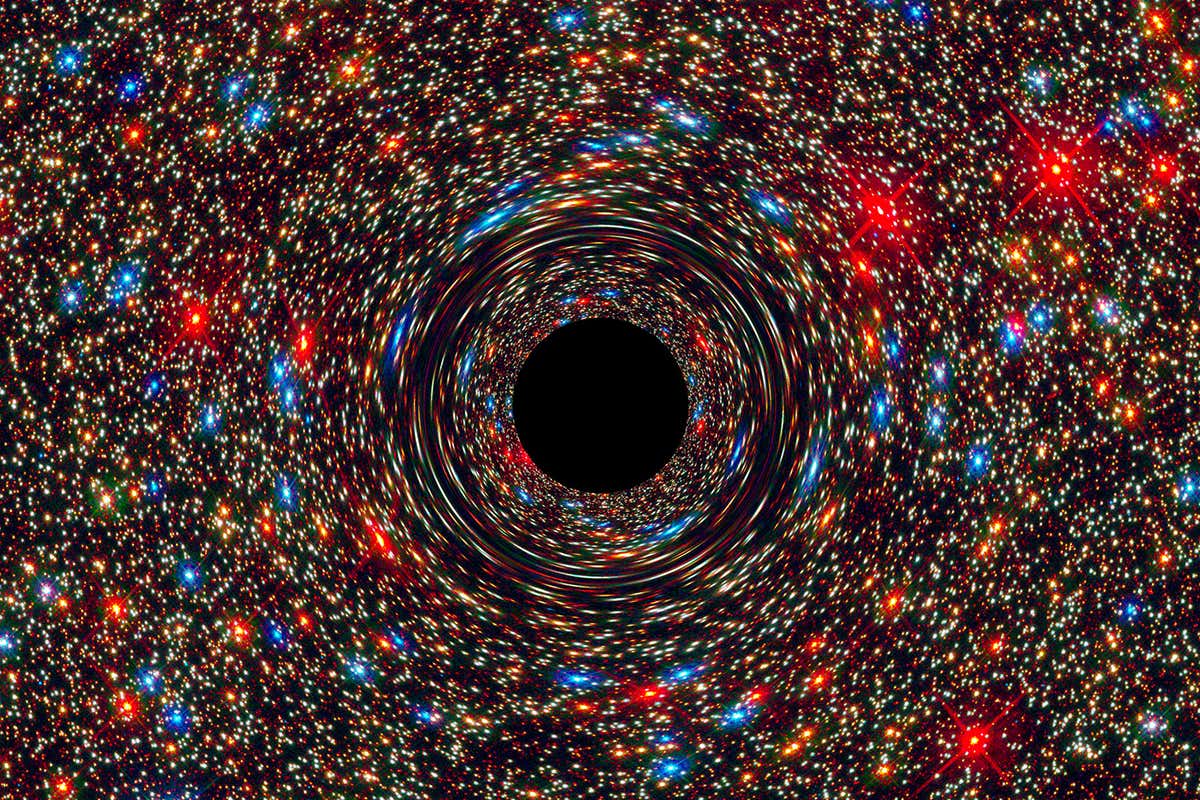 A simulation of a black hole