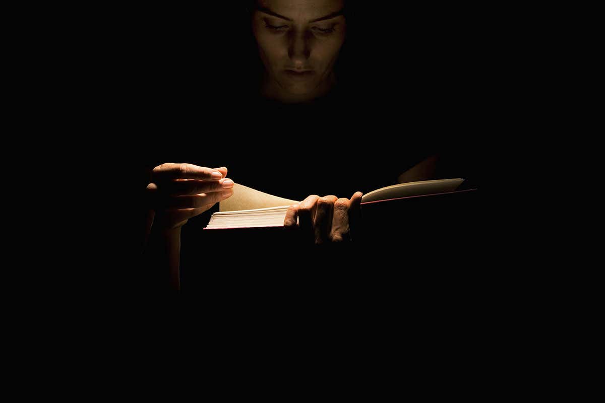 A woman reading