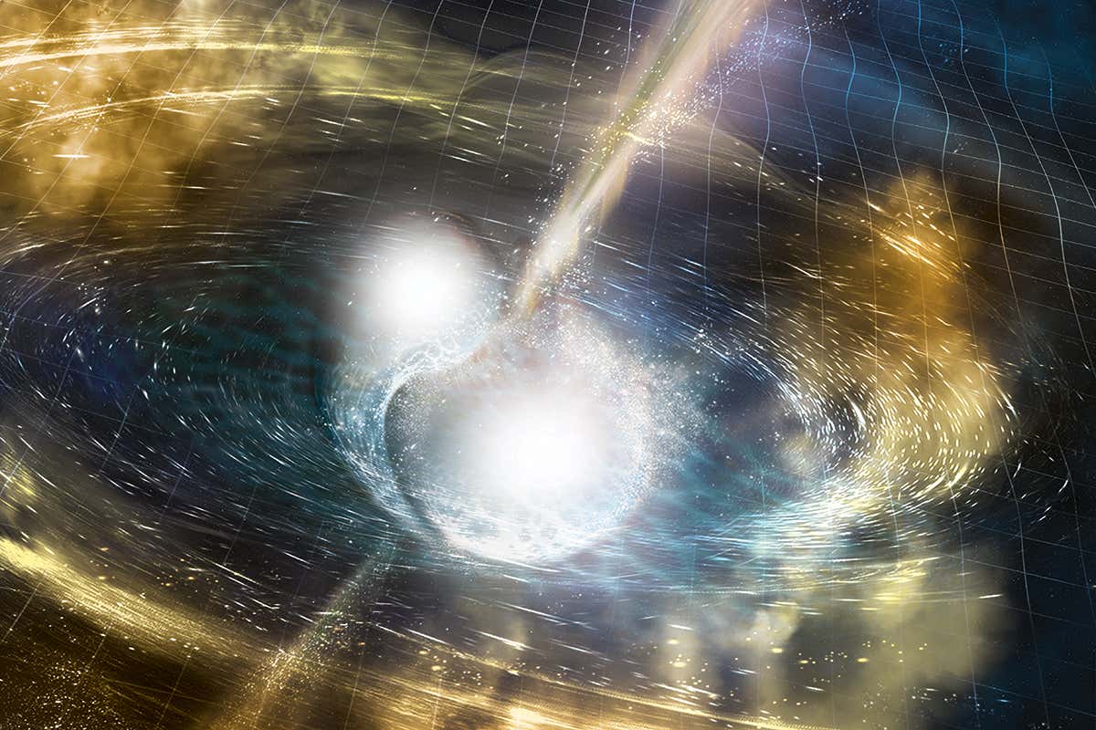Illustration of colliding neutron stars