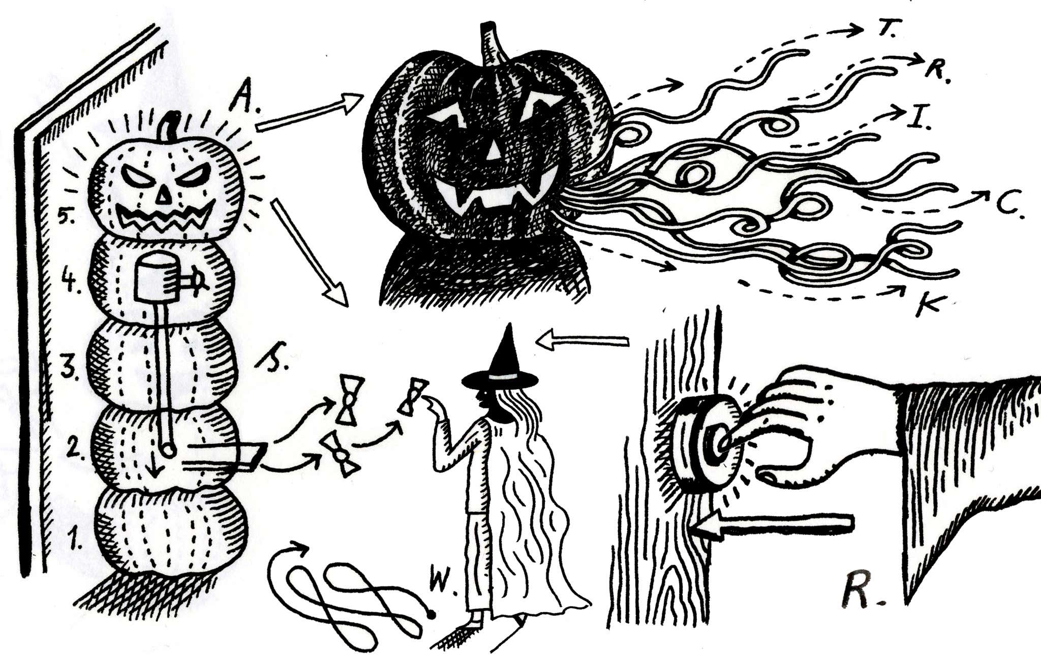 Halloween lantern cartoon