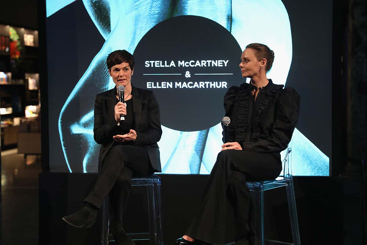 Ellen MacArthur and Stella McCartney at the report's launch