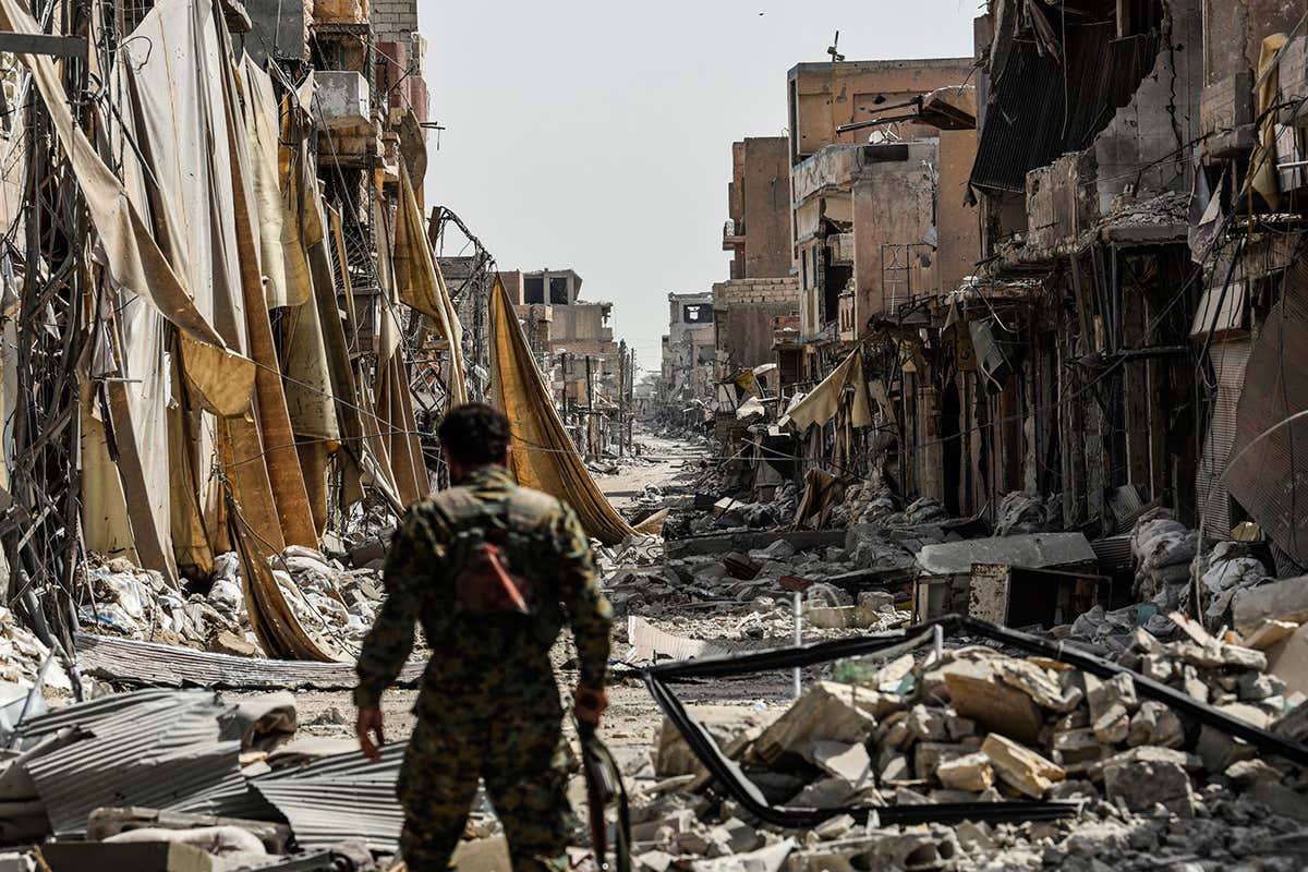 Destruction in Raqqa, Syria