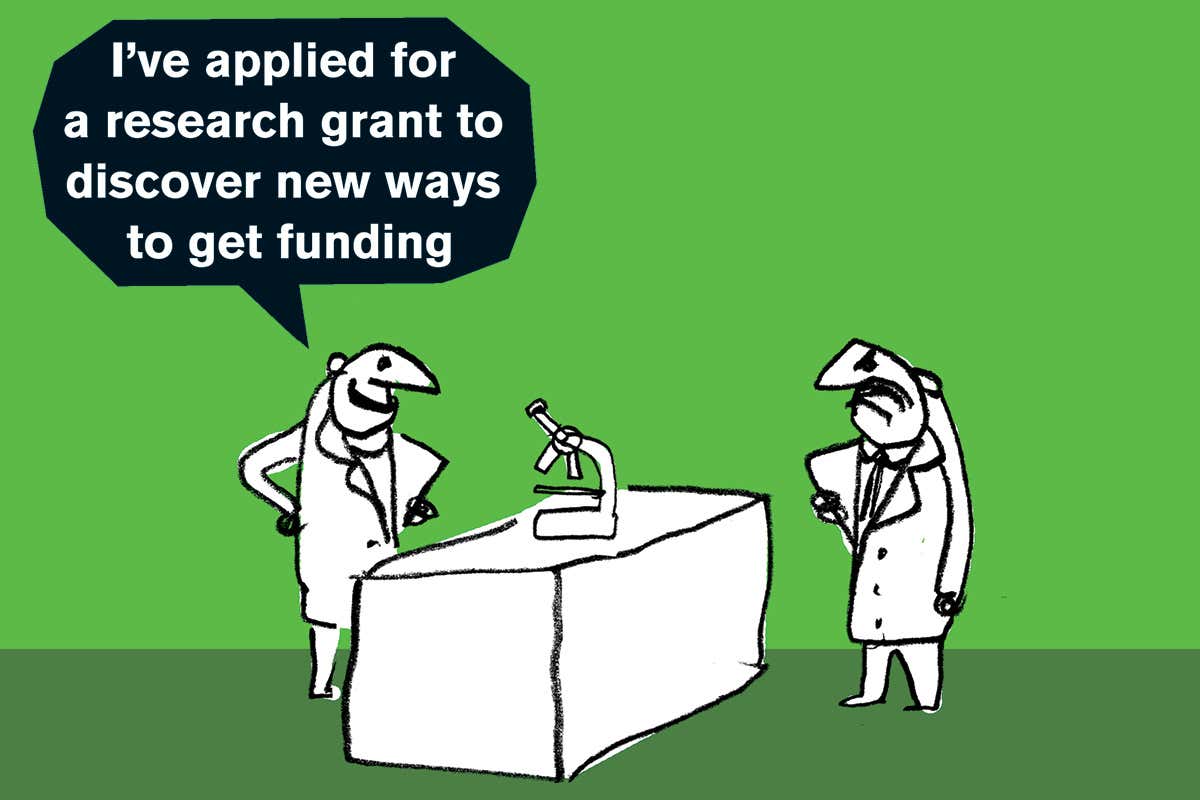 Research funding cartoon