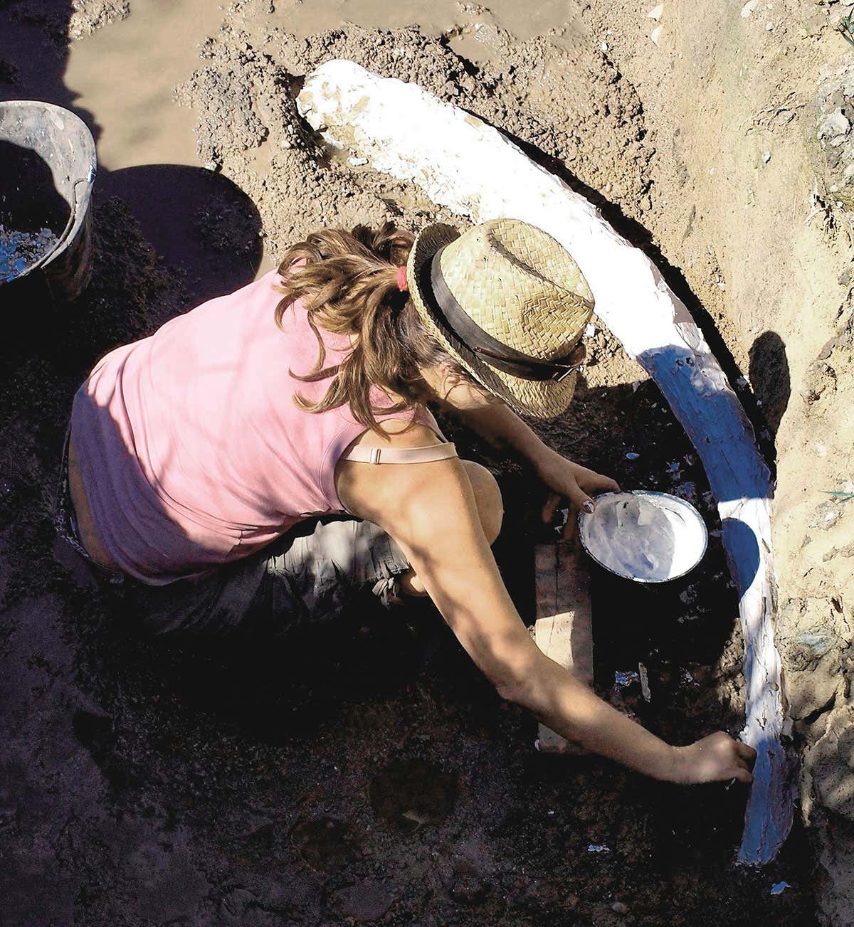 The tusk of a straight-tusked elephant