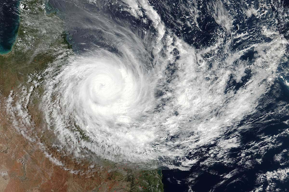 Satellite image of a storm