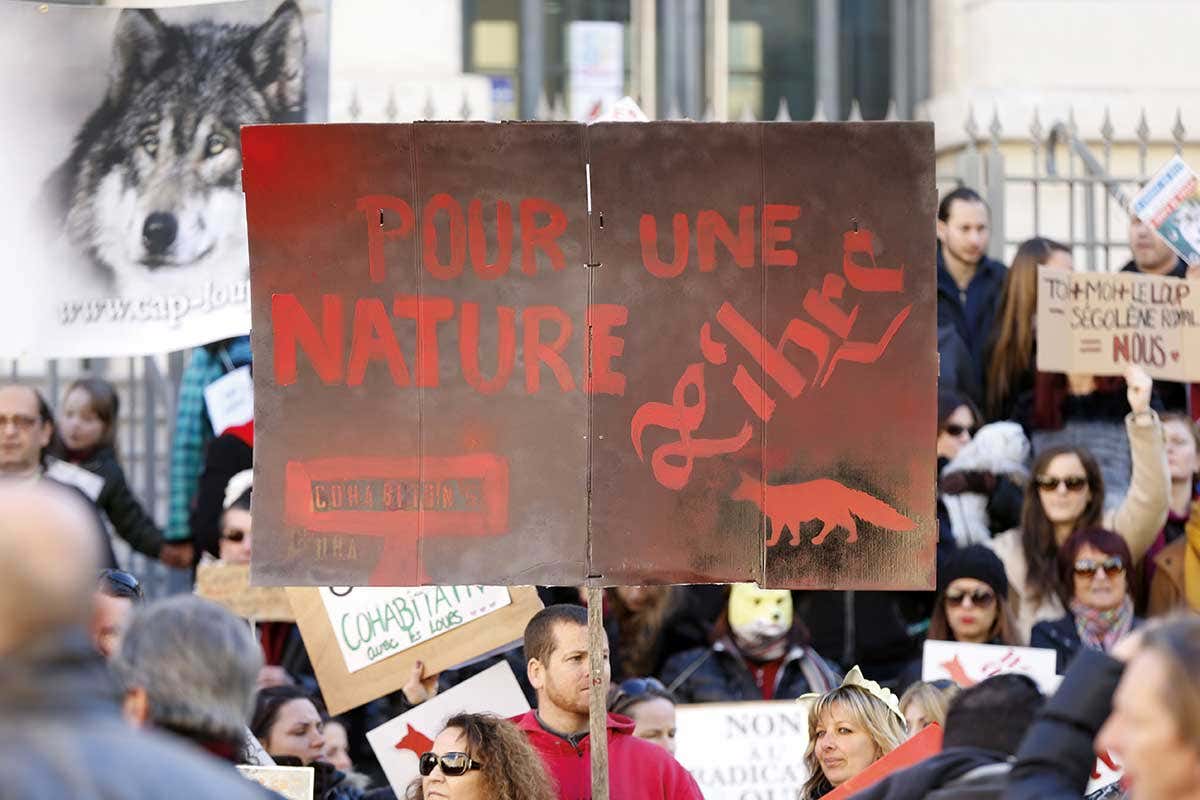 French wolf protest