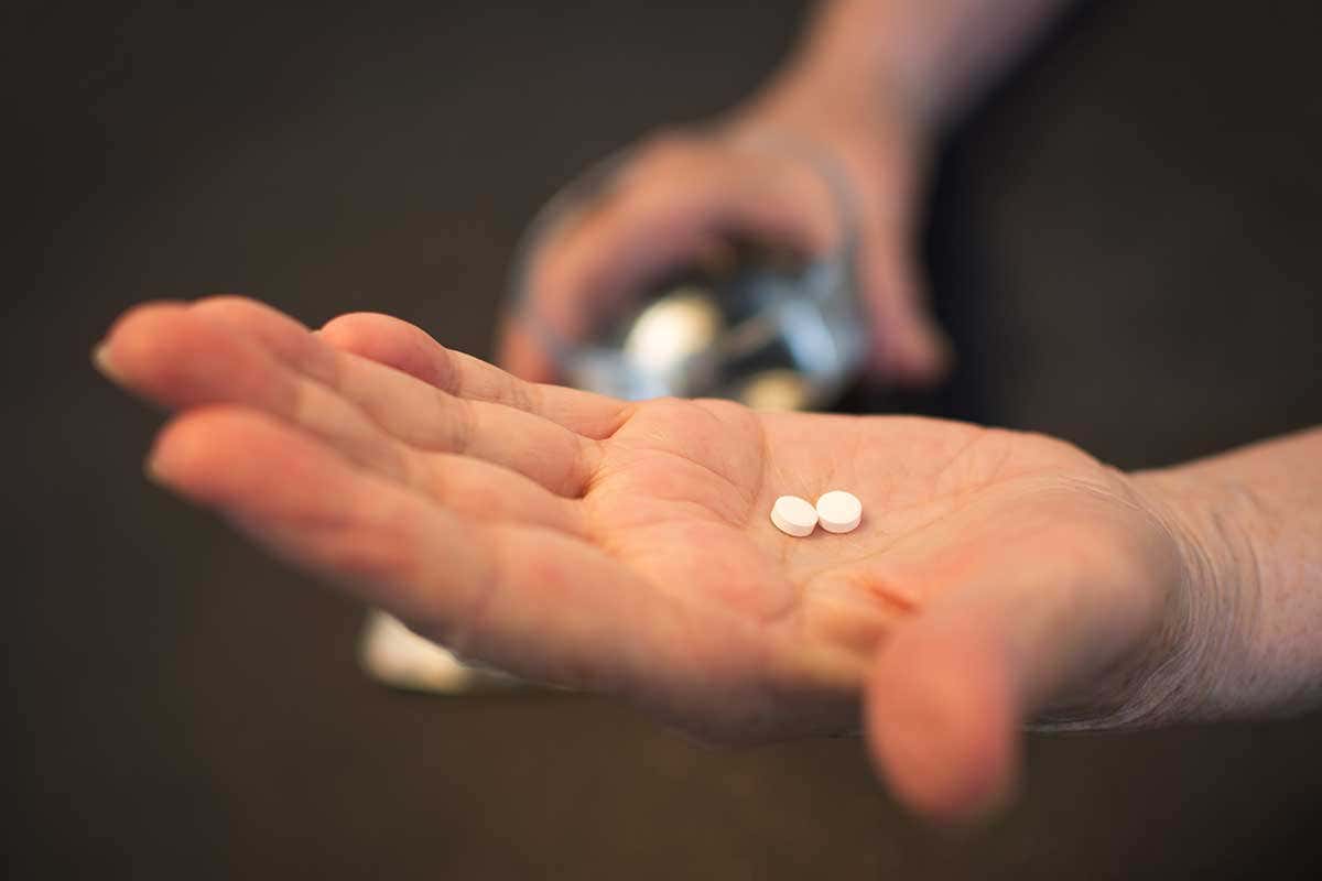 pills in a hand