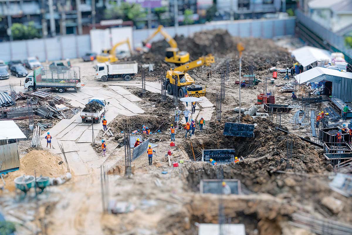 model of construction site