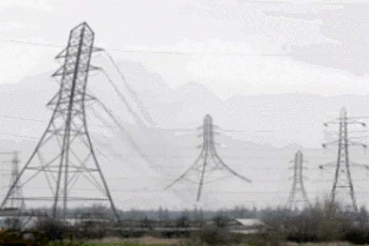 An animation of a pylon skipping