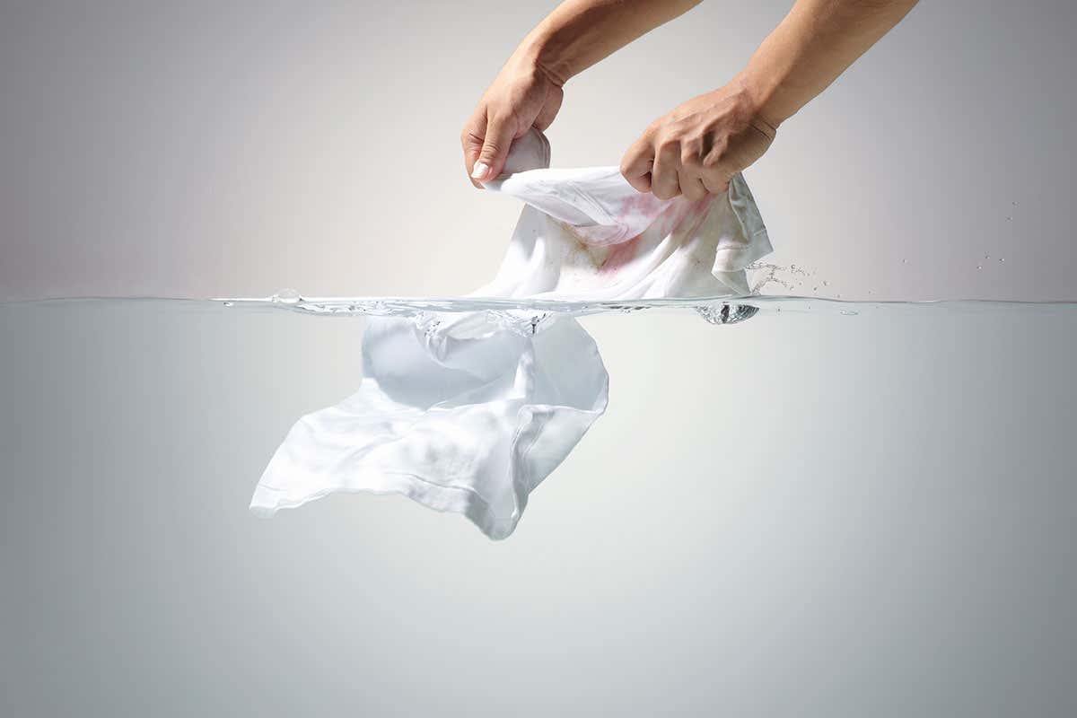 Fresh water can pull stains out of fabric with an electric field