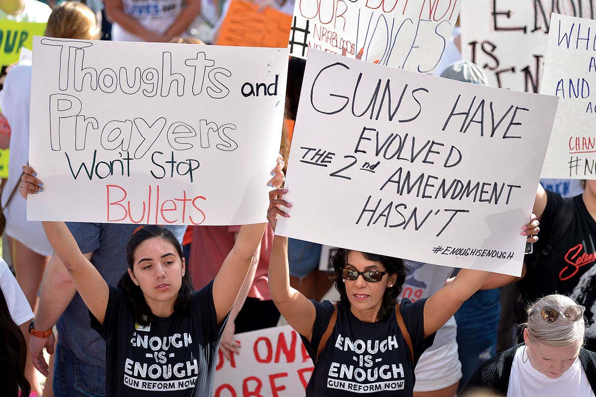 Gun protestors in US