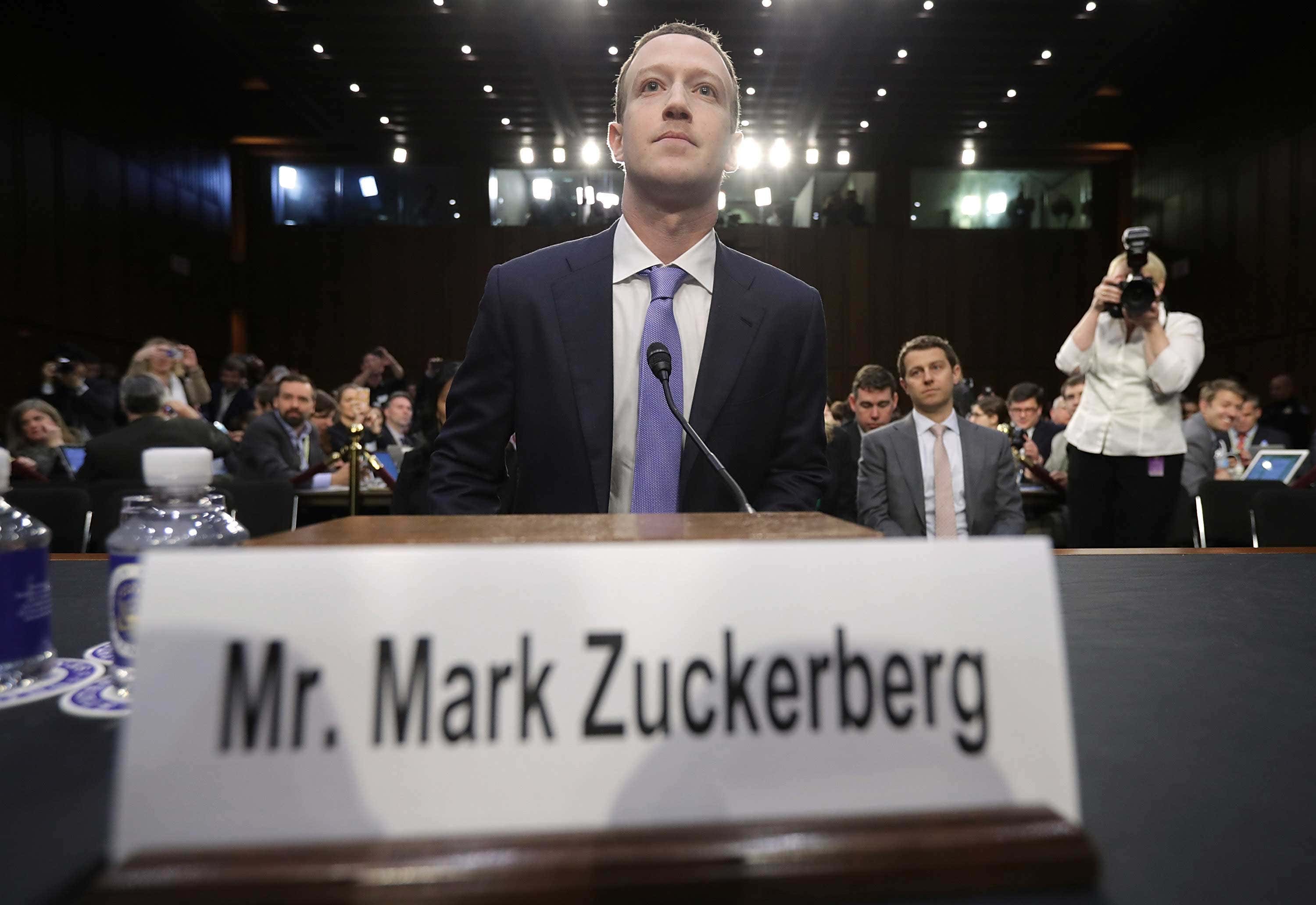 Mark Zuckerberg testifies in front of the Senate