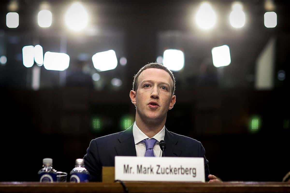 Facebook CEO Mark Zuckerberg testifies before a joint hearing of the Commerce and Judiciary Committees on Capitol Hill in Washington, DC,, about the use of Facebook data to target American voters in the 2016 election. Mark Zuckerberg testifies before the Senate Commerce and Judiciary Committees, Washington DC, USA - 10 Apr 2018