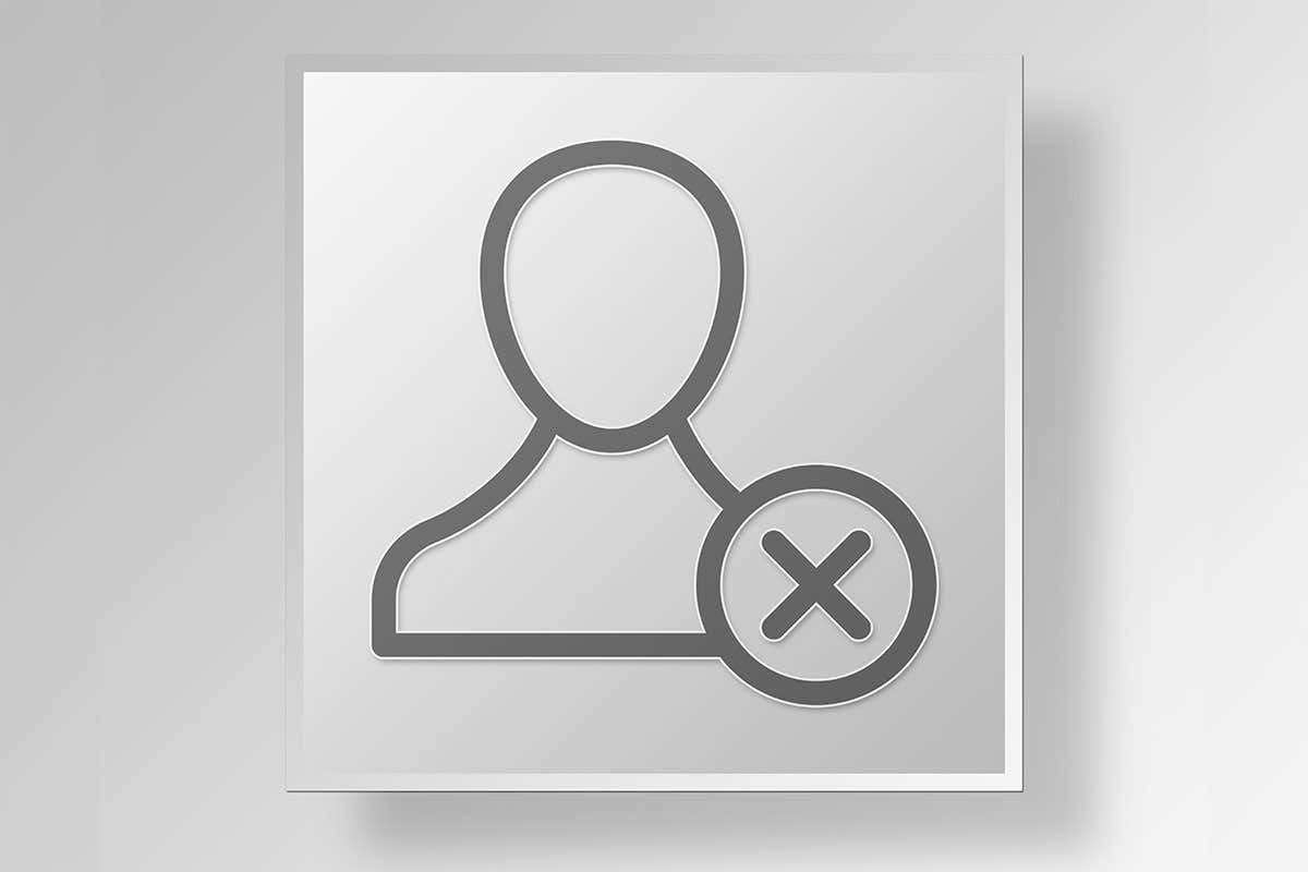 Line drawing icon of a person in profile, with an 