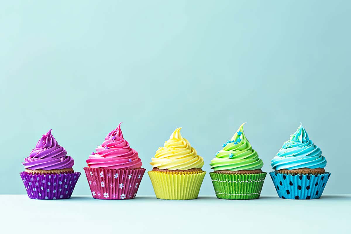 Colourful cupcakes