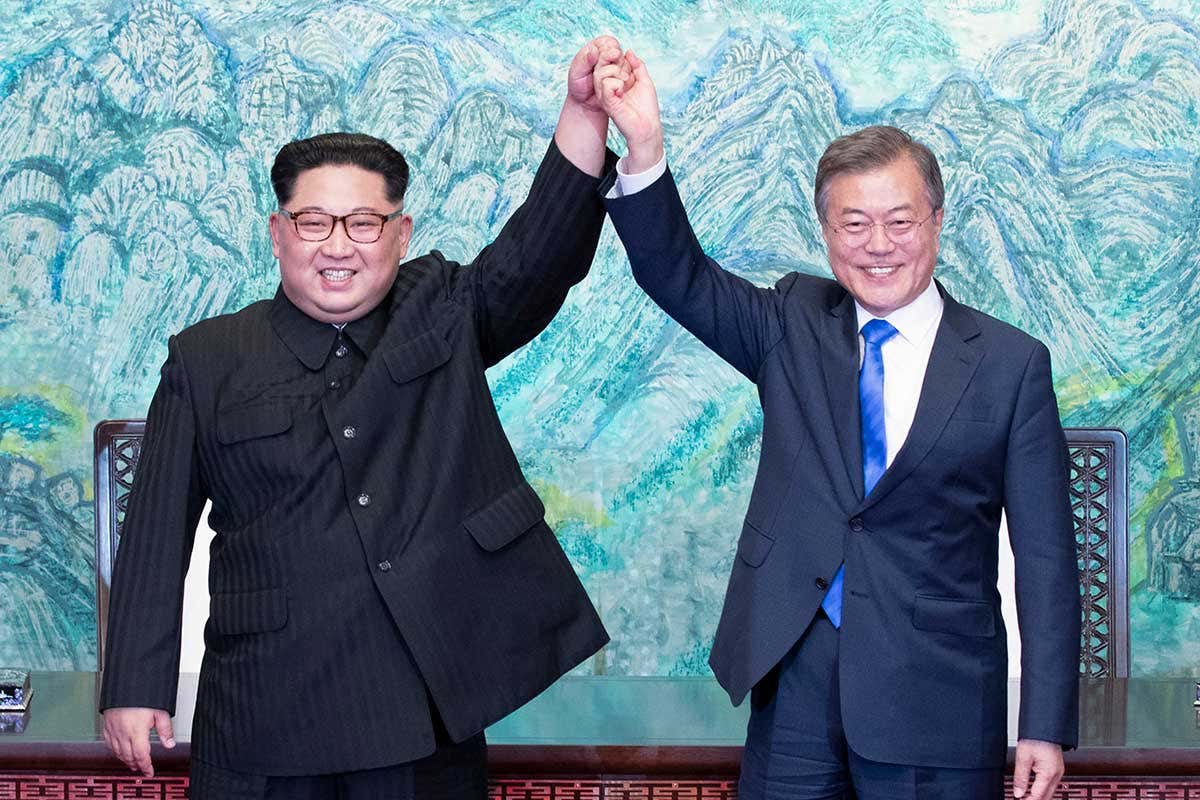 Kim Jong-un and Moon Jae-in