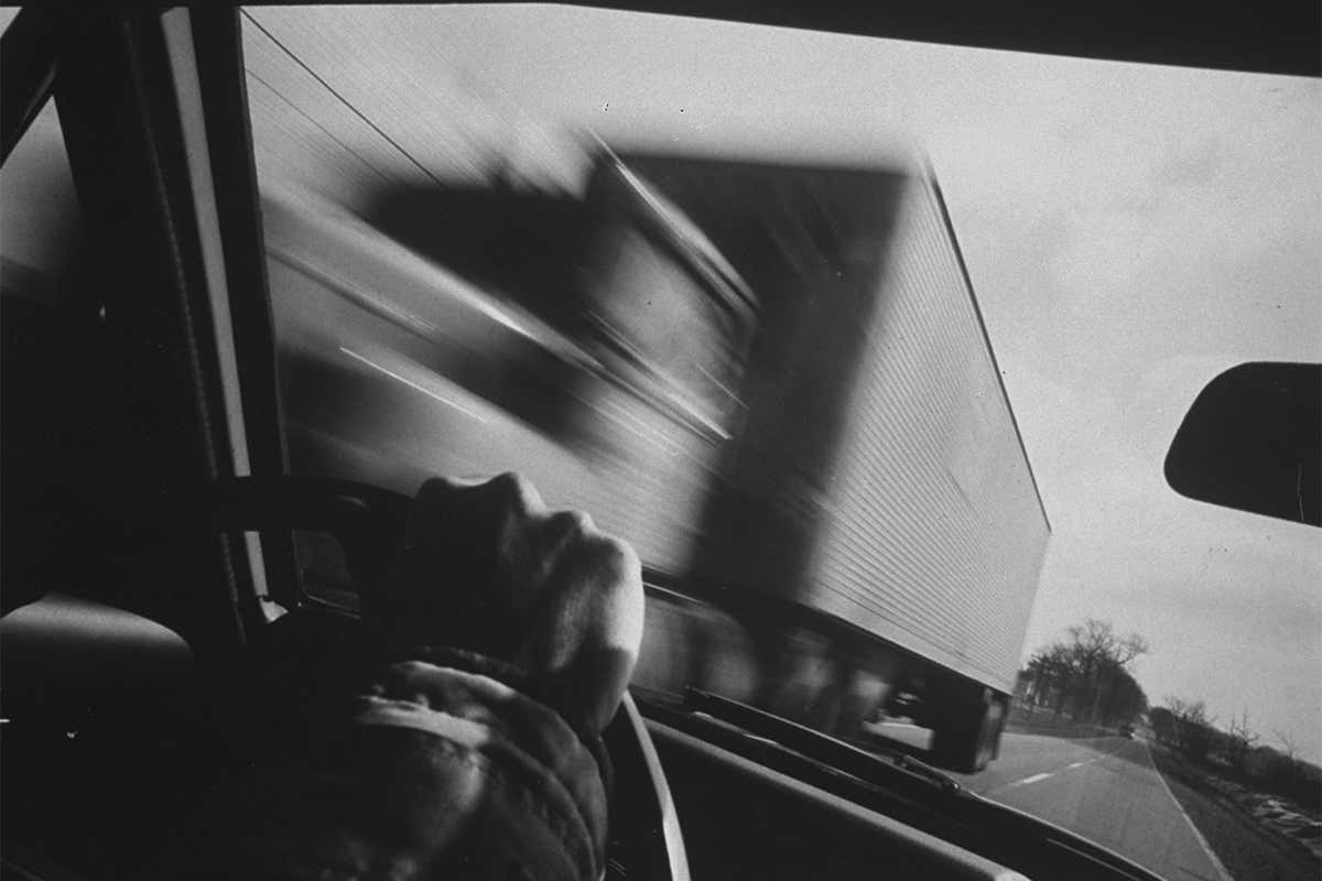 Driving past a lorry