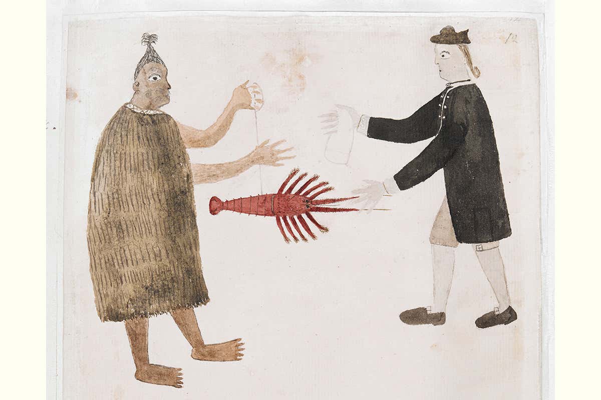 A Tahitian sketch of first contact