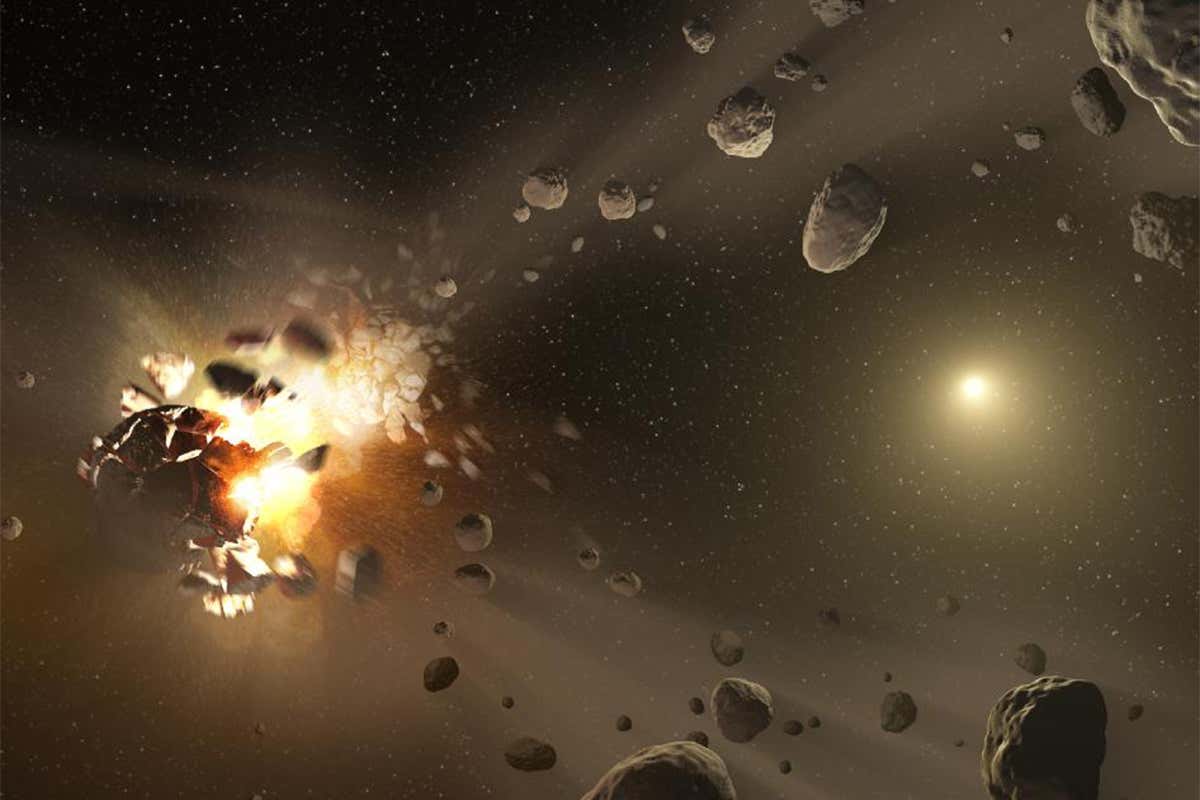 Falling mini-moons may have created Earth’s first continents