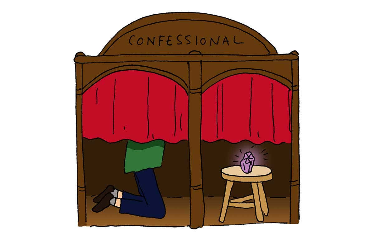 confessional box cartoon