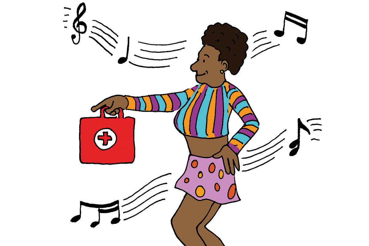 girl dancing cartoon