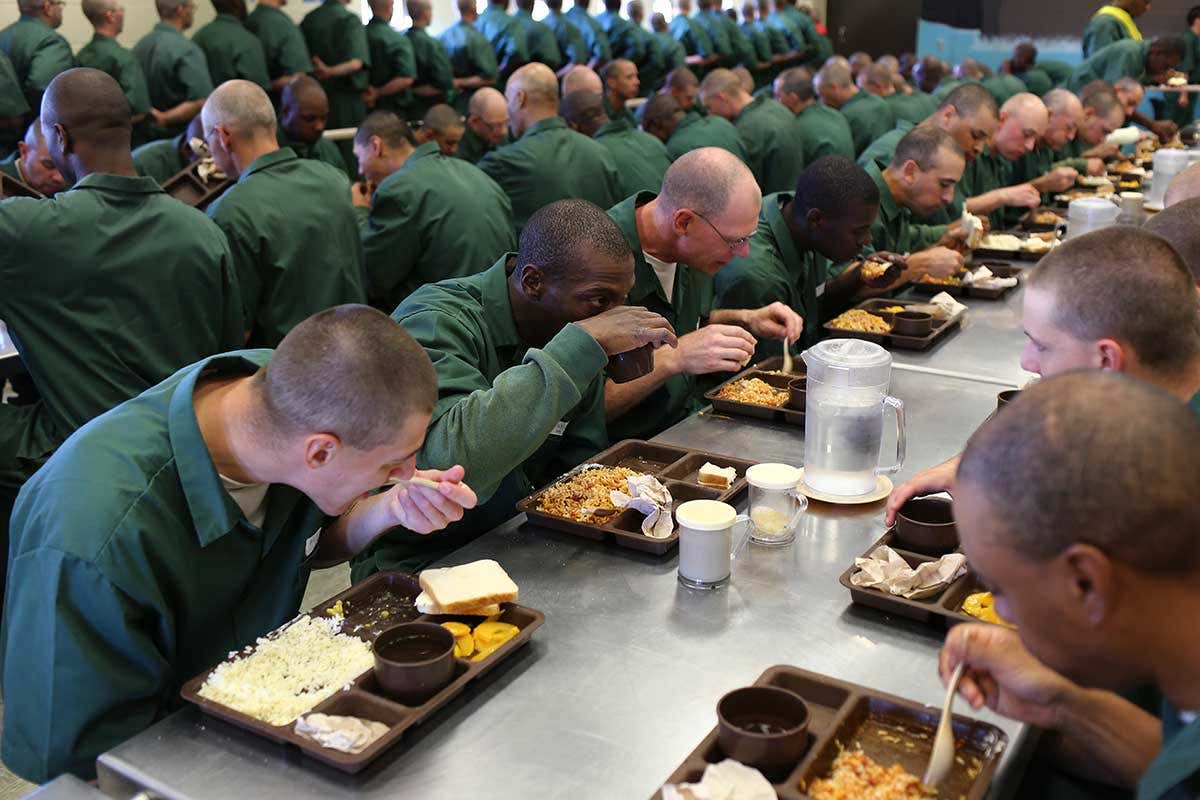 Prisoners eating