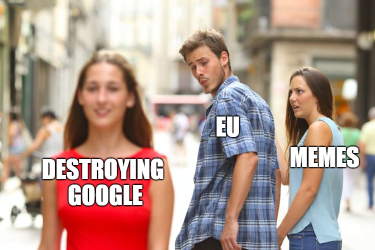 A distracted boyfriend meme