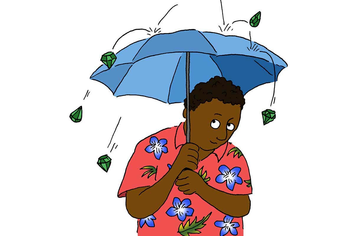 raining gems cartoon