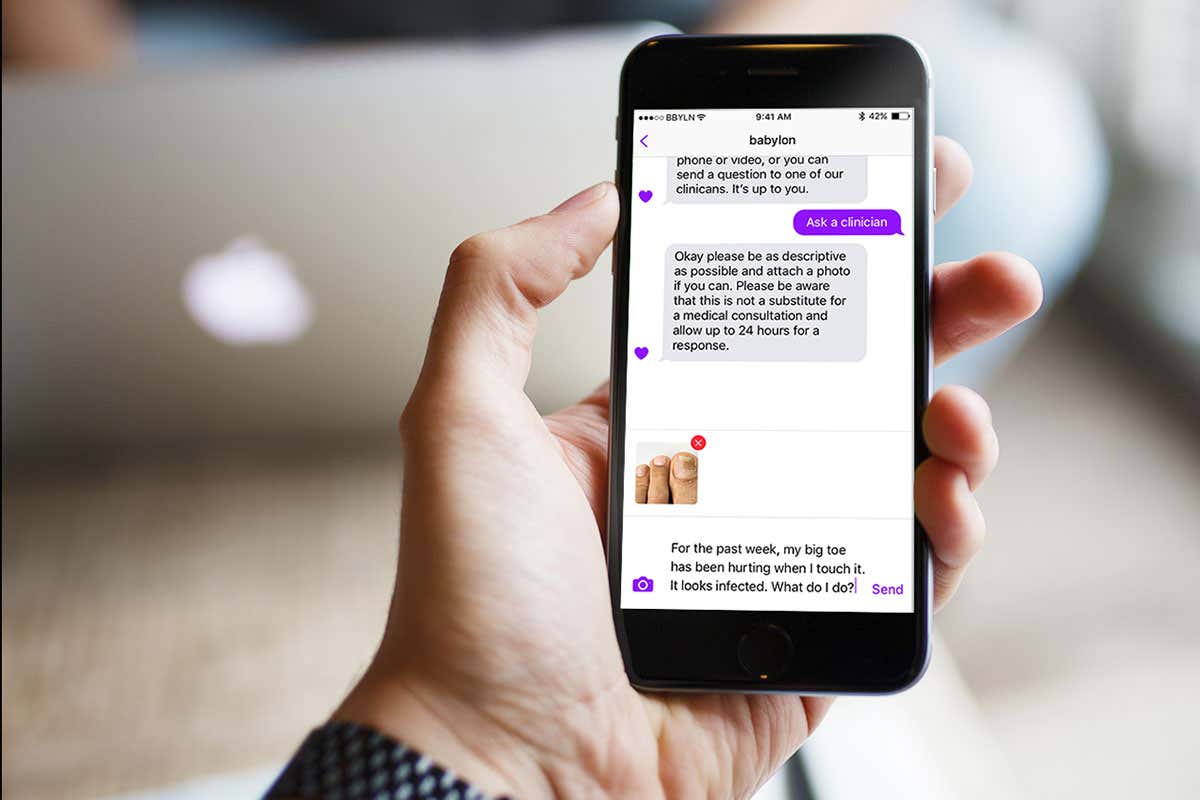 A stock image of a babylon consultation