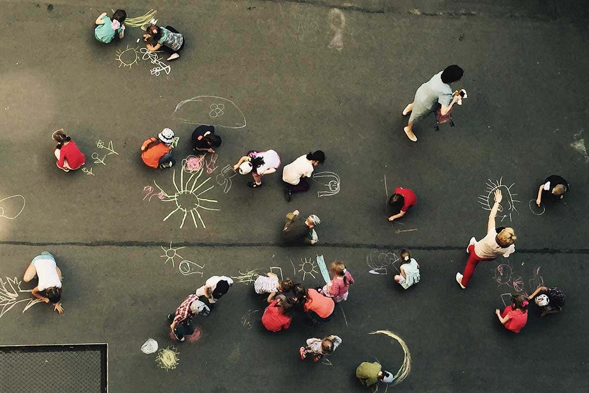 Children in a playground