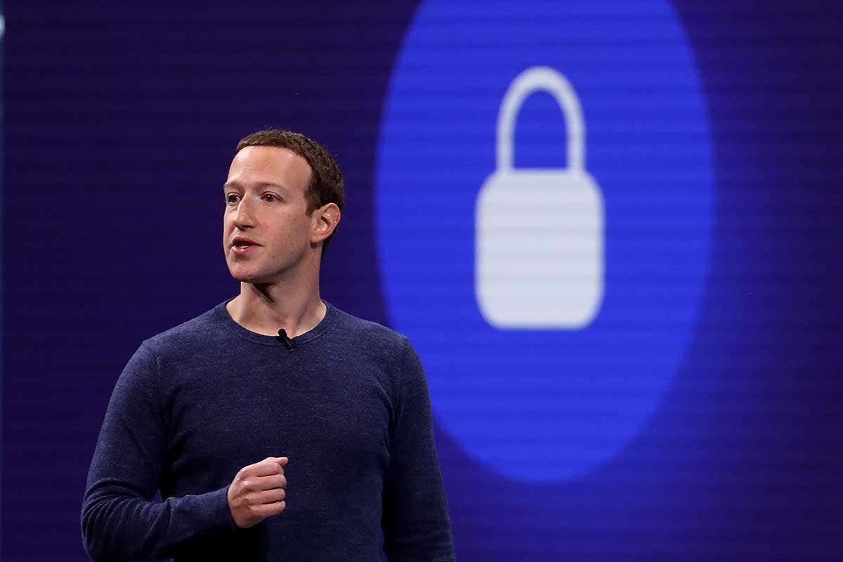 A picture of Facebook CEO Mark Zuckerburg