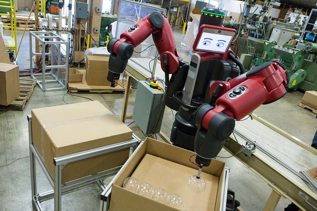 Robot packing glasses