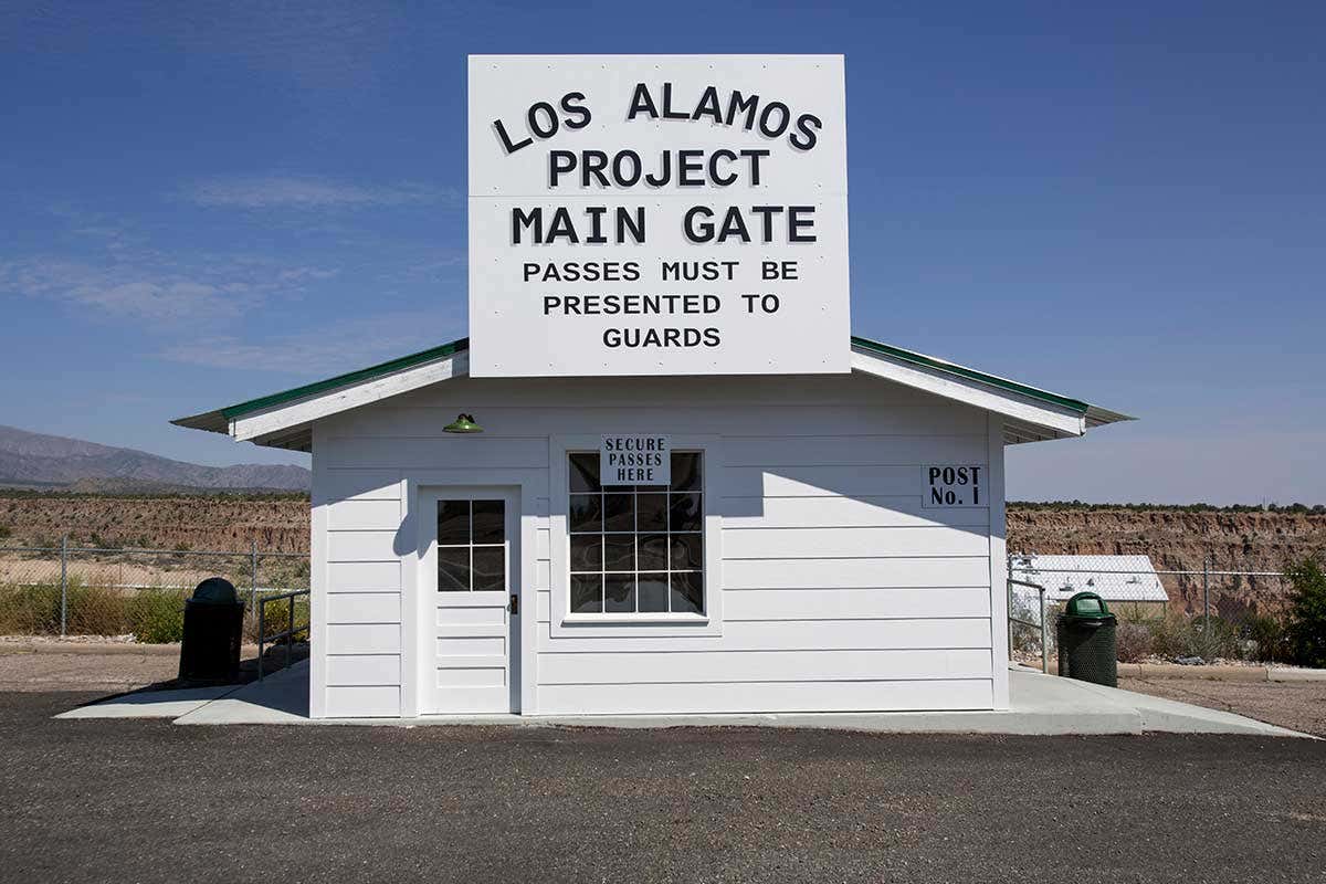 The main gate of Los Alamos