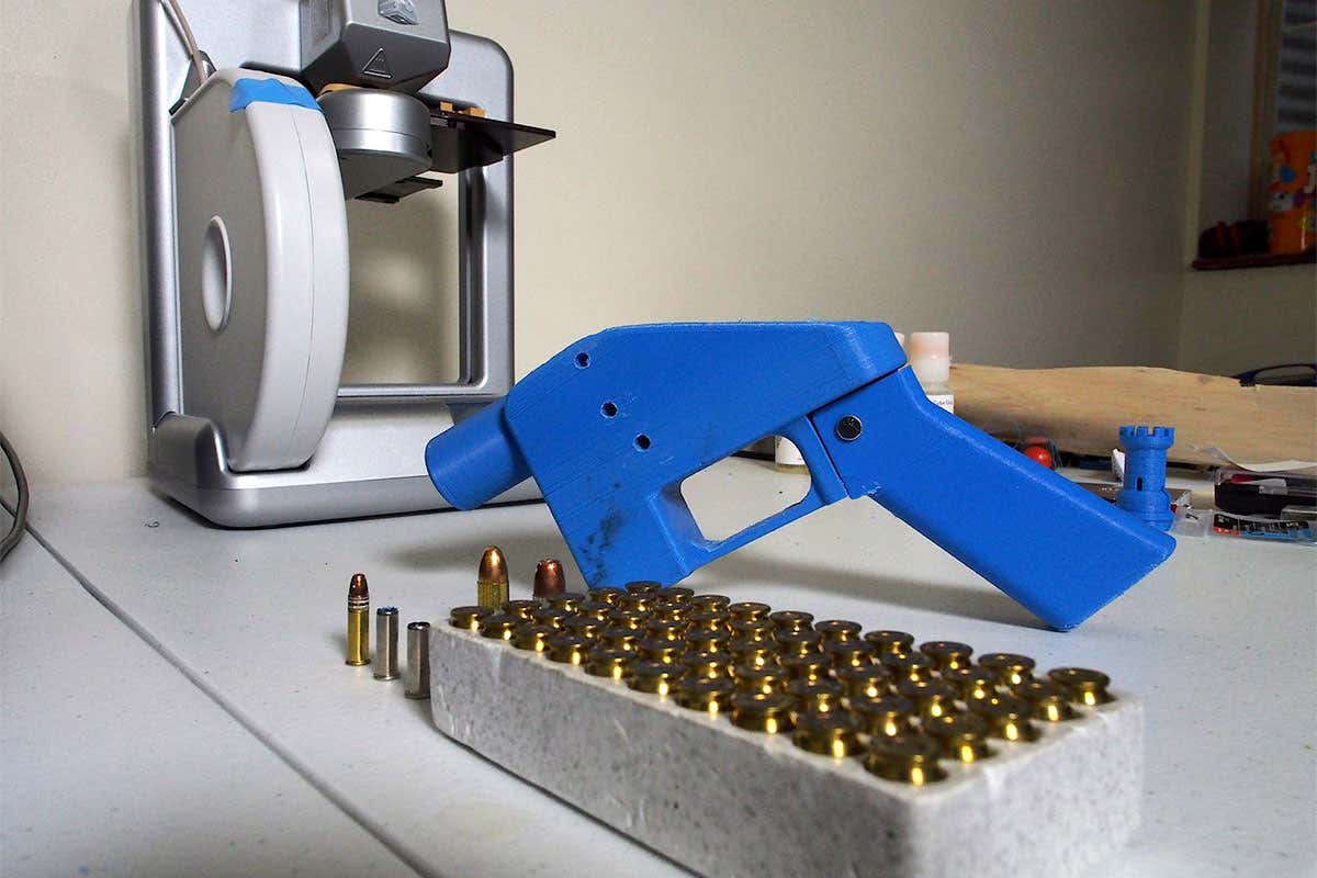 A 3D-printed gun