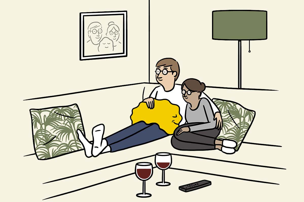 glasses of wine artwork