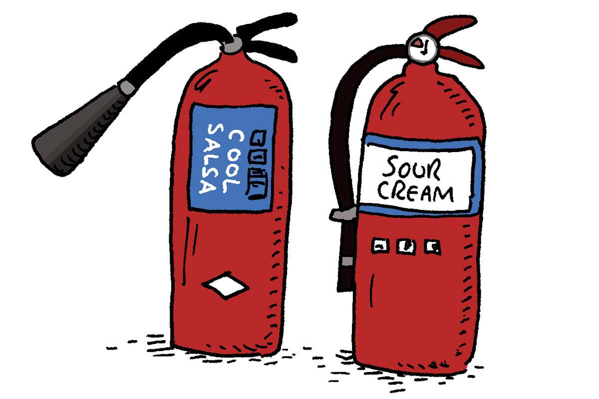 fire extinguishers cartoon