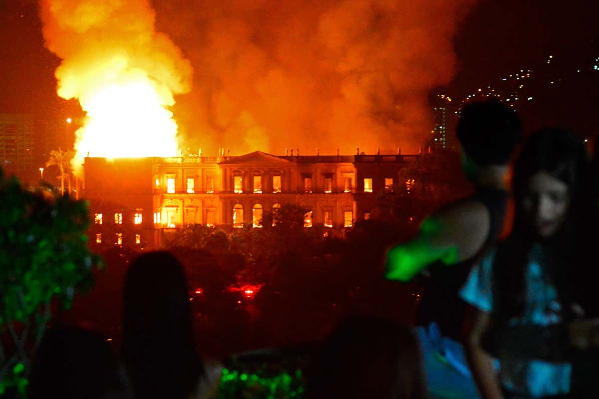 Brazil's National Museum on fire