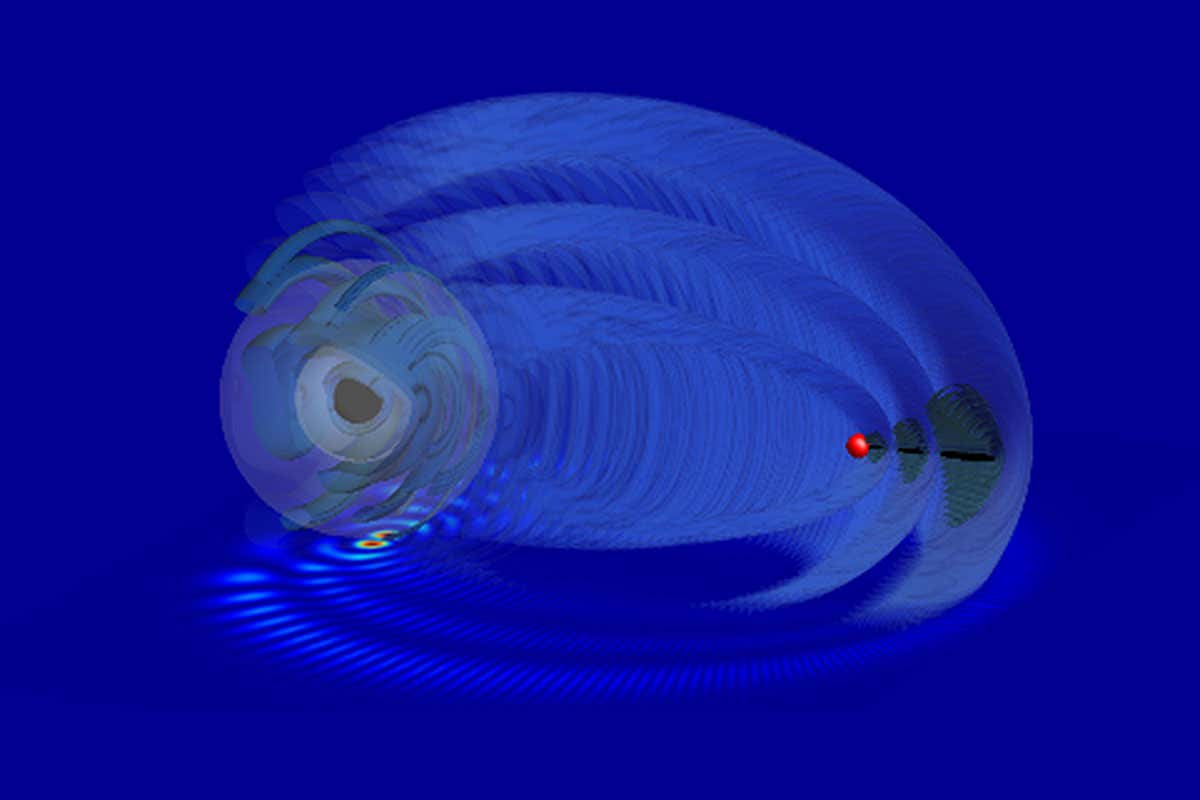 A hydrogen atom forming a 'ghost bond'