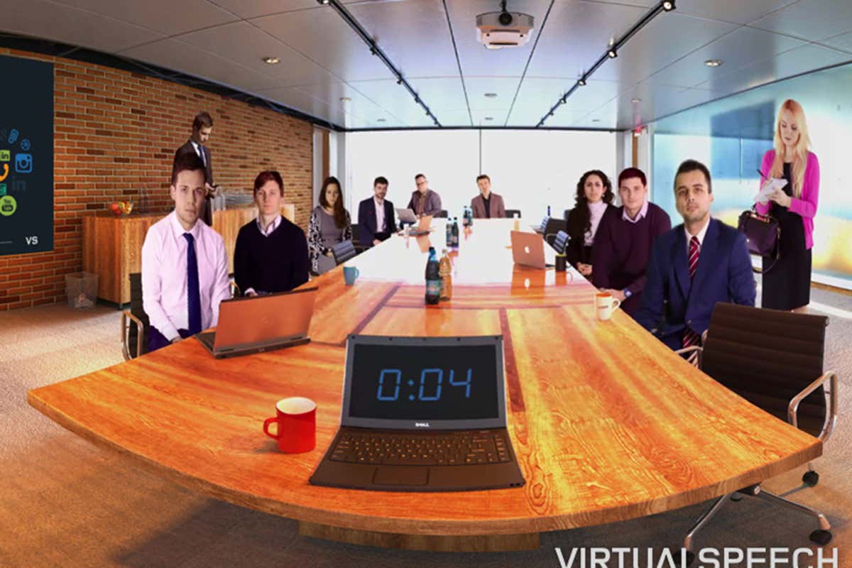A scene from virtual speech