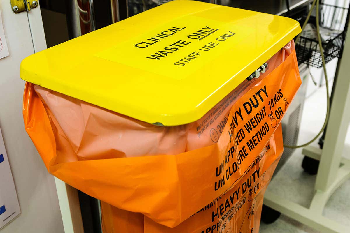 a waste disposal bin