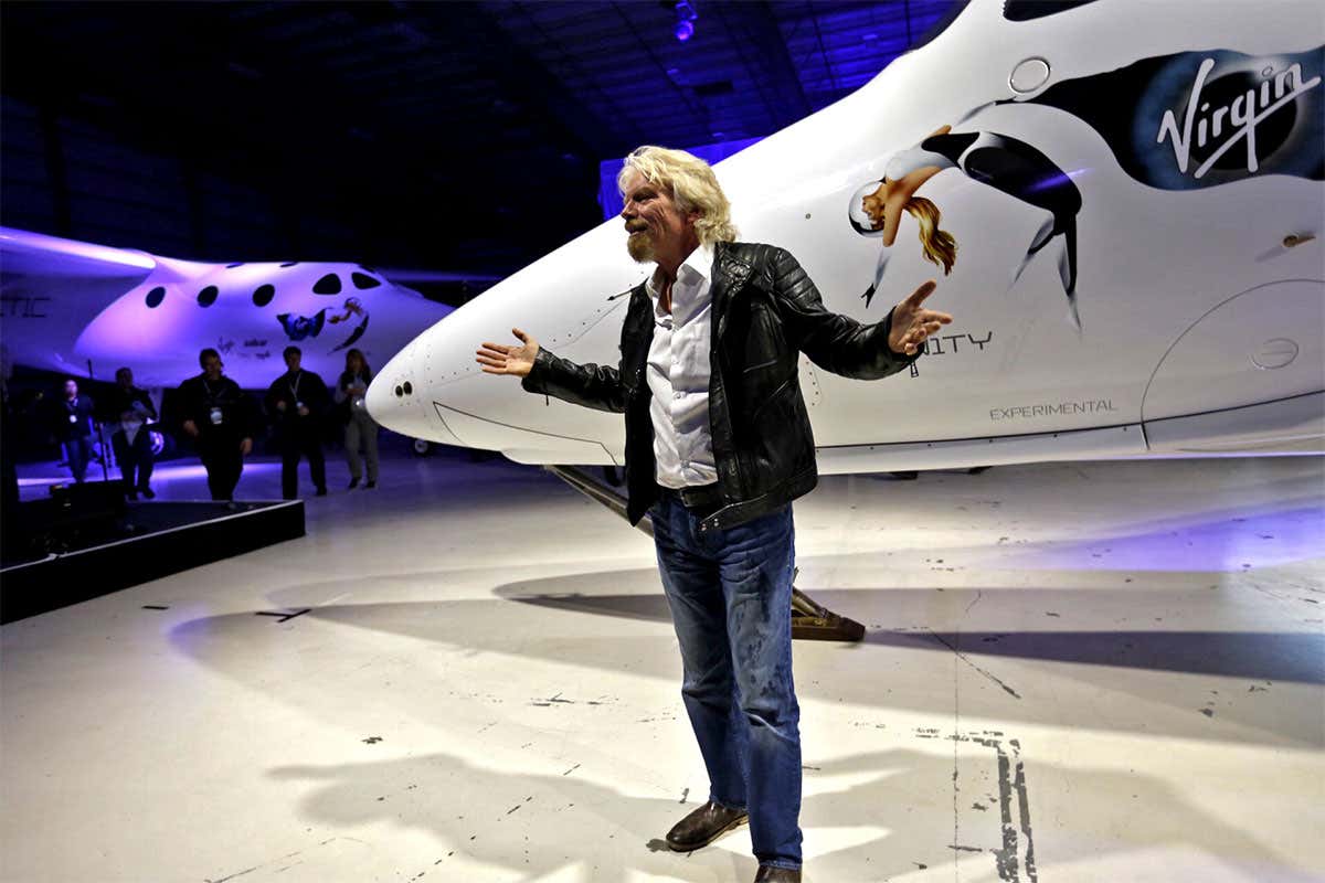 Richard Branson and SpaceShipTwo