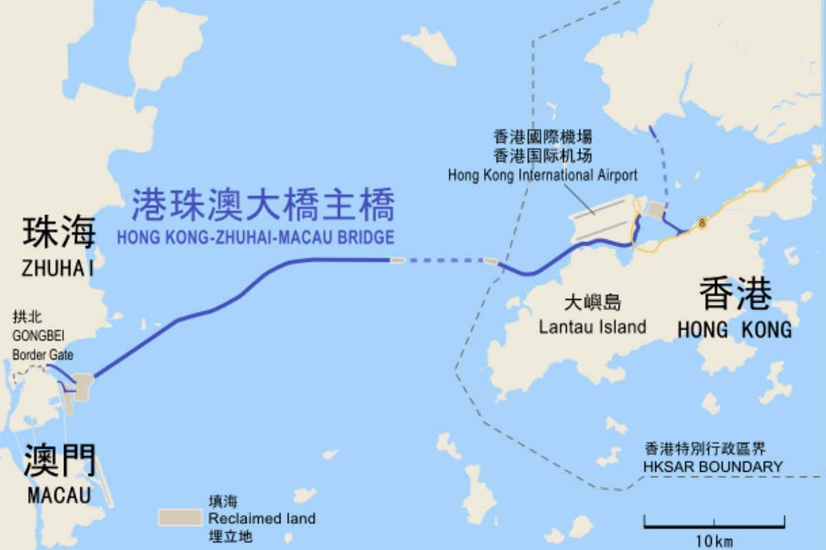 The bridge's route