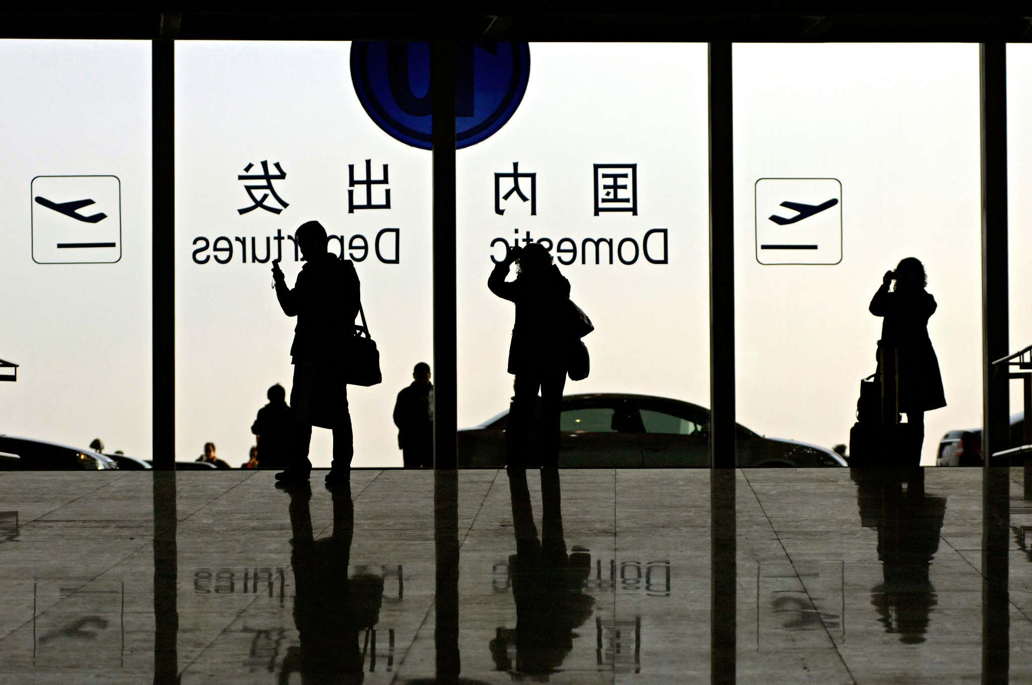 people in an airport