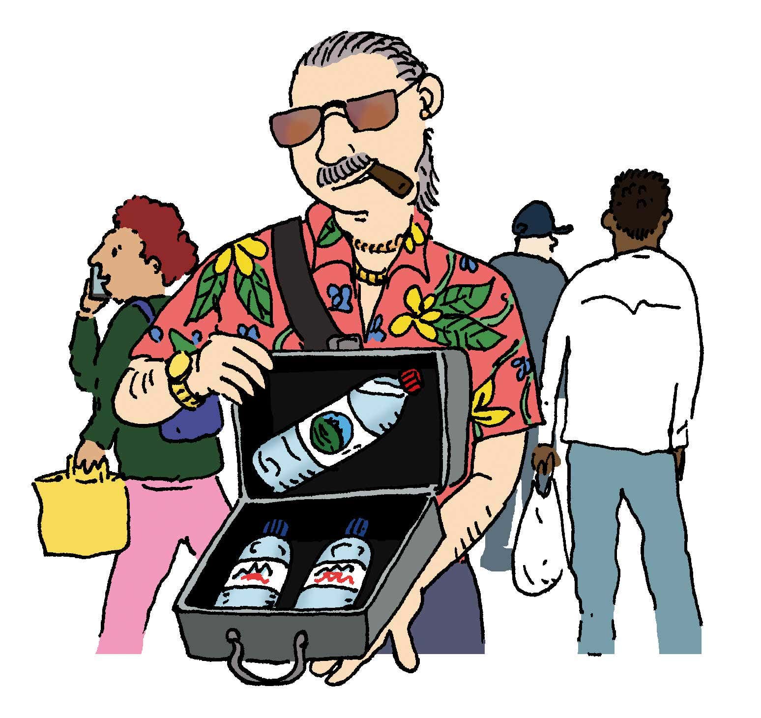 counterfeit water cartoon