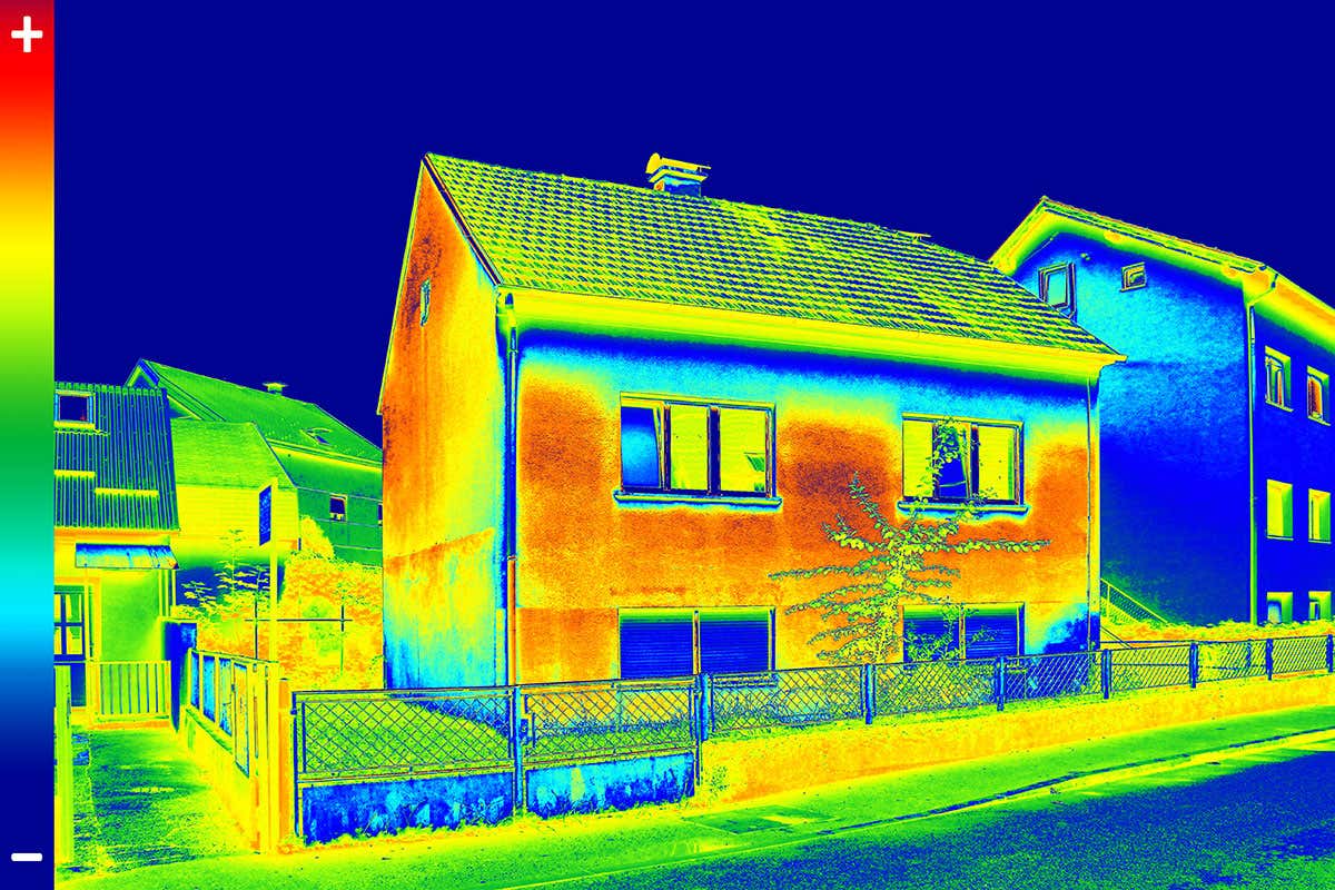 thermal image of house