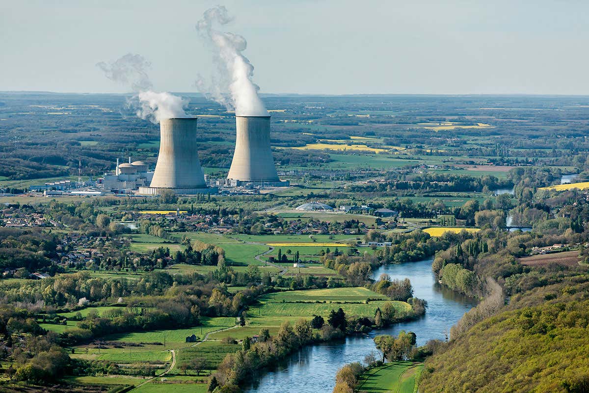 nuclear power station near the Vienne river in France